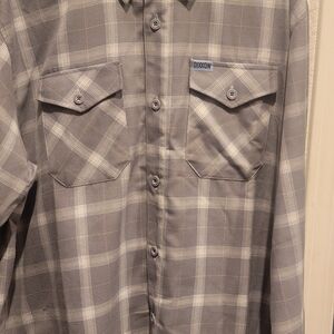 DIXXON THE AVALANCHE FLANNEL Gray Plaid Men's Button-Down Shirt